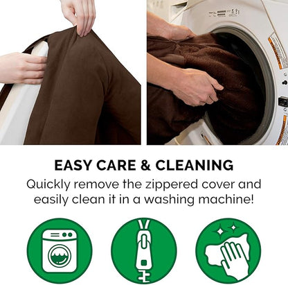 Furhaven Memory Foam Dog Bed for Large/Medium Dogs w/ Removable Bolsters & Washable Cover 55 lbs