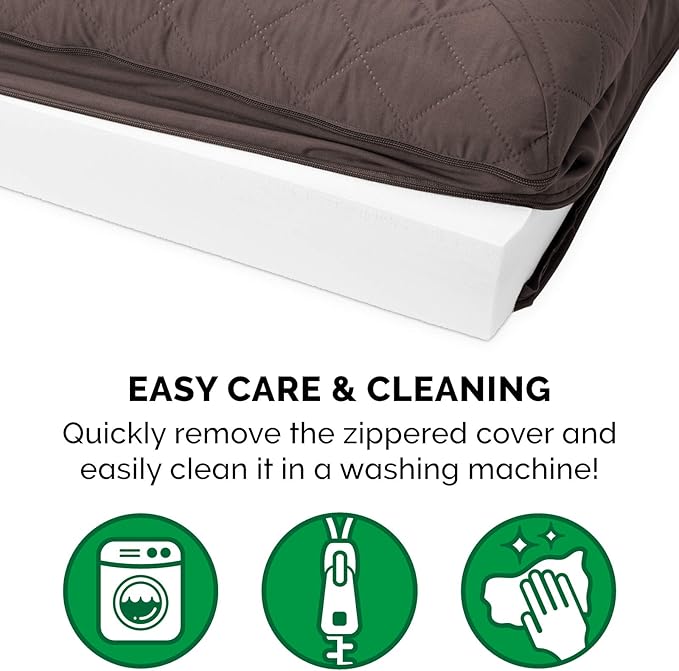 Furhaven Orthopedic Dog Bed for Large Dogs w/ Removable Bolsters & Washable Cover 125 lbs