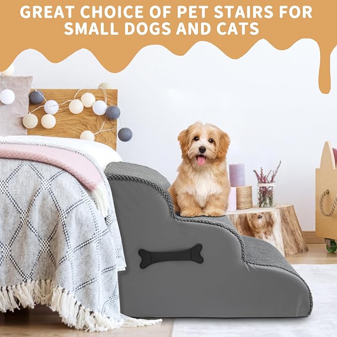 Dog Stairs Ramp for Beds 3-Tiers Dog