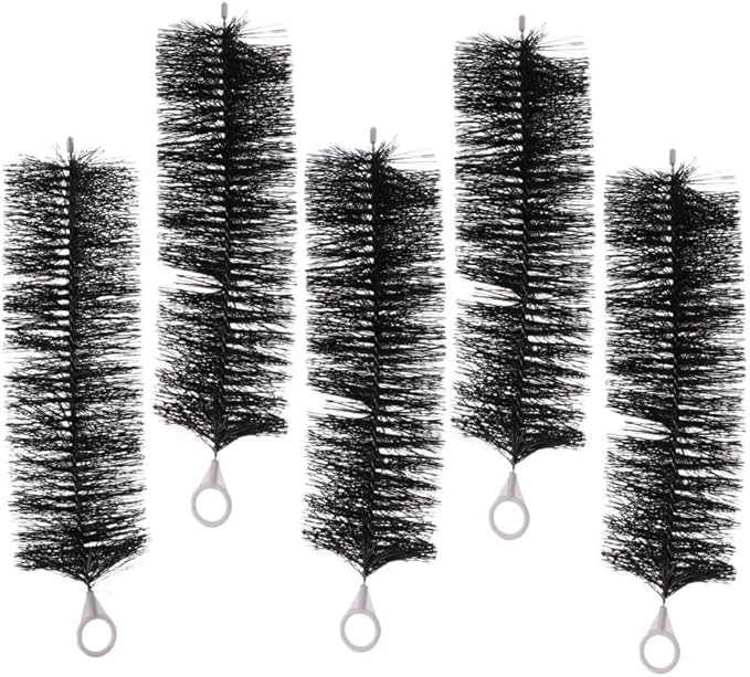 5pc Pond Filter Brush Pre-Filter Skimmer Brush - Black, 40cm