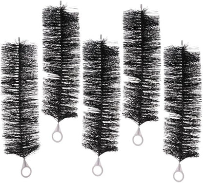 5pc Pond Filter Brush Pre-Filter Skimmer Brush - Black, 40cm