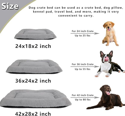 Dog Crate Bed 24 x 18 Washable 25 lbs