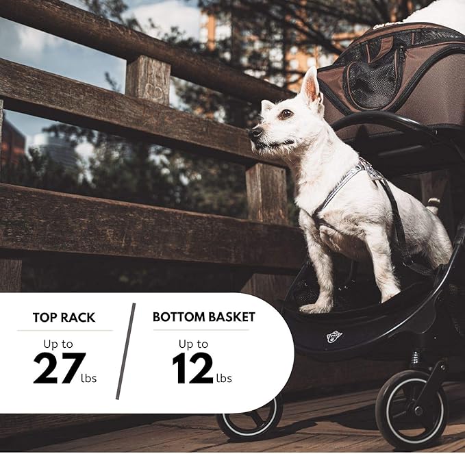 Pet Stroller for Small and Medium Size Dogs and Cats 3-in-1 Luxury