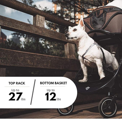 Pet Stroller for Small and Medium Size Dogs and Cats 3-in-1 Luxury