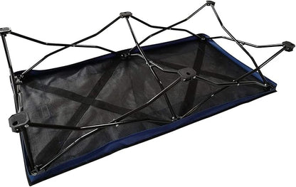 YEP HHO 47 Inches Long Elevated Folding Pet Bed Cot Travel Portable Breathable Cooling Textilene Mesh Sleeping Dog Bed (47 Inch (Pack of 1), Navy)