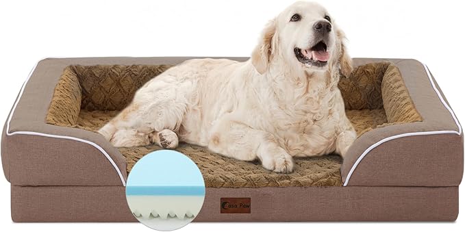 Memory Foam XL Dog Bed with Bolsters