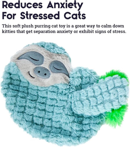 Catstages Purr Pillow Snoozin' Sloth Soothing Plush Cat Toy