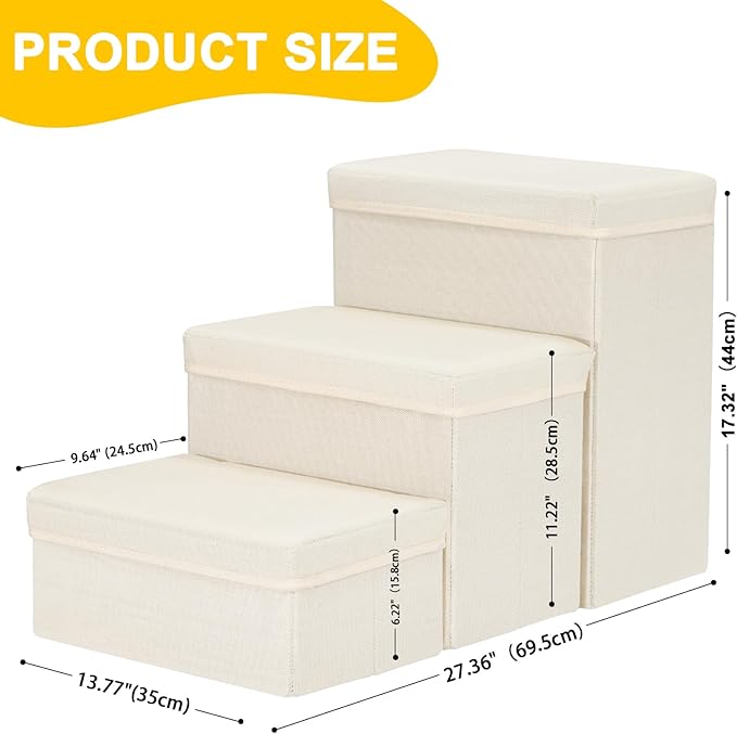 Uross Dog Stairs with Storage 3-Steps