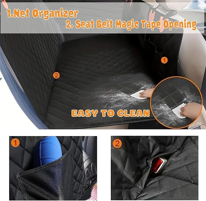 SORKUT Dog Car Seat Cover for Back Seat 350lb Pet