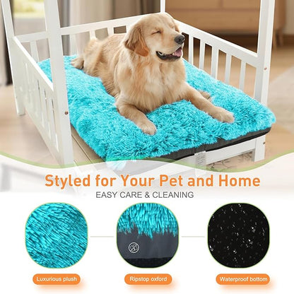 KISYYO Dog Beds for Large Dogs Fixable Deluxe Cozy Dog Kennel Beds for Crates Washable Dog Bed 36 x 23 x 3 Inches,