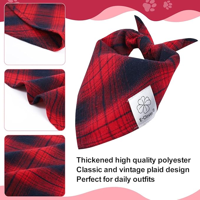 E-Clover Dog Bandanas Girl & Matching Scrunchie Set