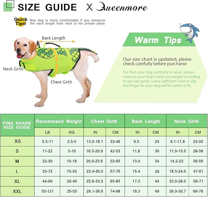 Queenmore Mermaid Dog Life Jacket XL