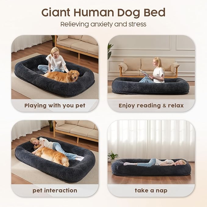Human Dog Bed for Adult 290 GSM 40D Orthopedic
