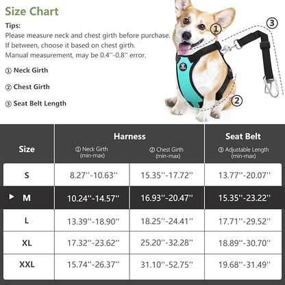 Dog Vehicle Safety Vest Harness