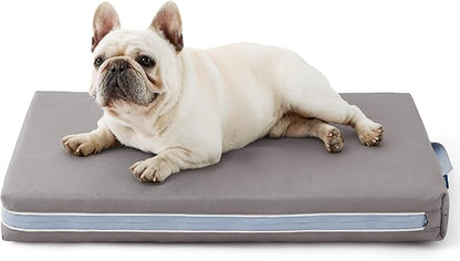 Bedsure Chewproof Durable Outdoor Waterproof Dog Bed with Heavy Duty Cover (30"x20", Grey)
