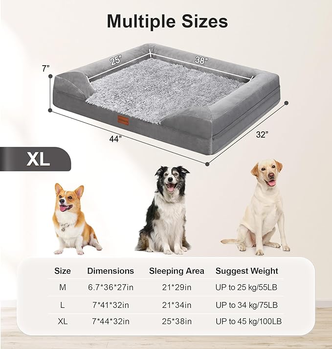 Gimars Orthopedic Thicken Egg Foam Ultra Soft Dog