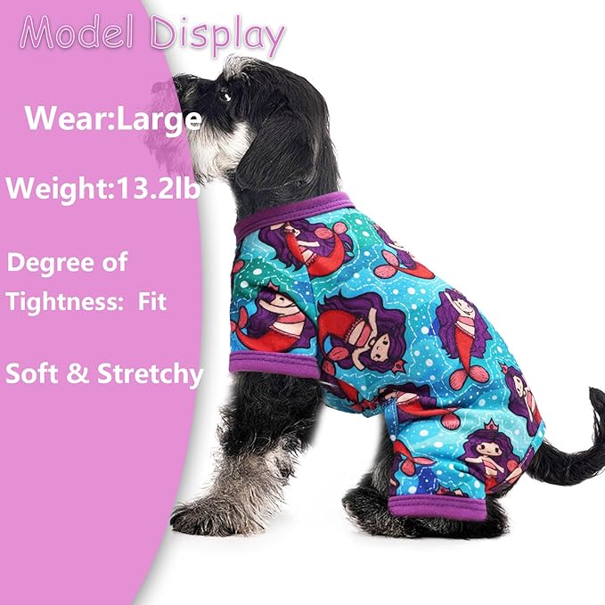 Dog Clothes for Small Dogs Dog Pajamas Dog Onesie Summer Cute Soft Puppy Pjs Clothes Doggie Onesies Girl Boy Cat Pet Jammies Outfit (Medium)