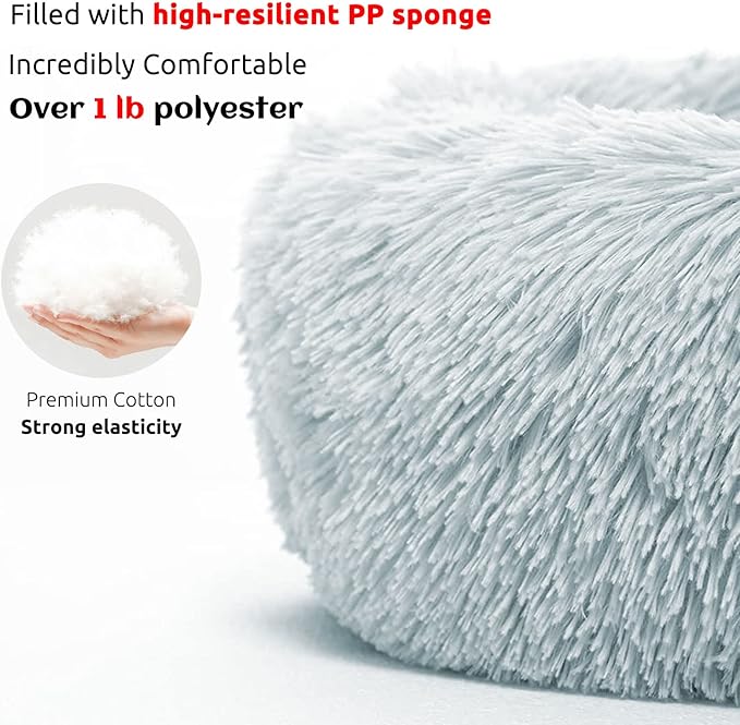 HACHIKITTY Calming Dog Sofa Bed Mat (30"x 27"x 6", Gray)