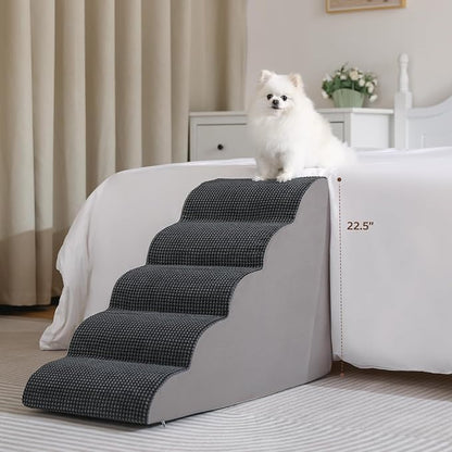 Dog Stairs for High Beds 5-Step Dog