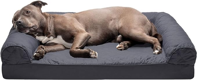 Furhaven Orthopedic Dog Bed for Large/Medium Dogs w/ Removable Bolsters & Washable Cover 55 lbs