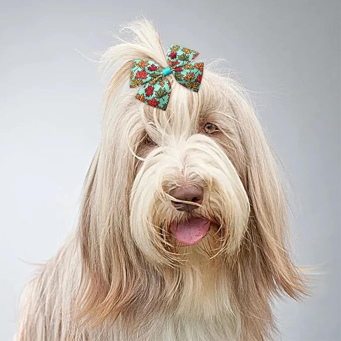 24Pcs/12 Pairs 4" Big Dog Hair Bows Fall