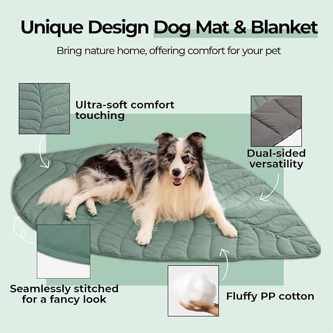 Dog Blanket Mat for Dogs Cats 42×56" Leaf