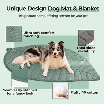 Dog Blanket Mat for Dogs Cats 42×56" Leaf