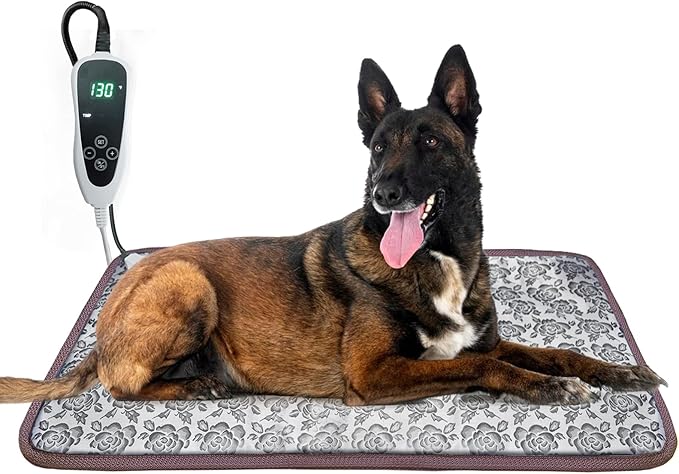 Large Dog Heating Pad 34x21in Waterproof Pet Heating Pad for Smart Thermostat Switch
