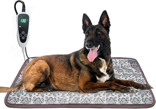 Large Dog Heating Pad 34x21in Waterproof Pet Heating Pad for Smart Thermostat Switch