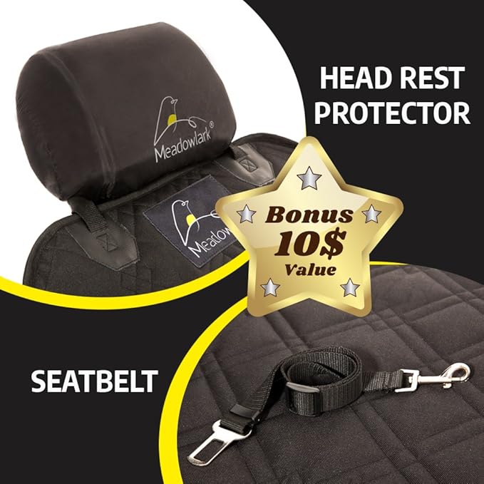 Meadowlark Dog Car Seat Cover Front Seat Cover 45 x 21 in