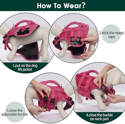 Kuoser Dog Life Jacket High Flotation