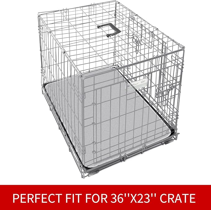 Dog Crate Mat and Washable Pee Pads for Dogs 2 Pack(36"X23") 36 Inch