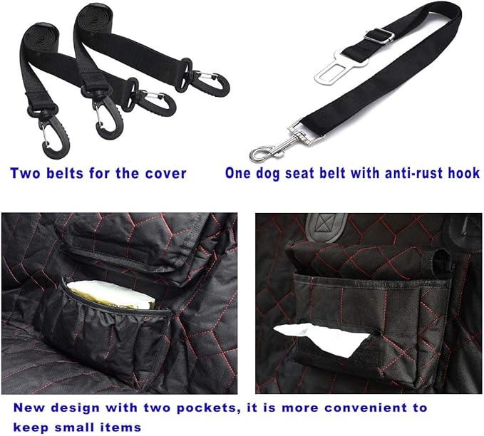 RBSC Home Dog Car Back Seat Cover Waterproof Heavy Duty and Nonslip Car Backseat Cover for Cars