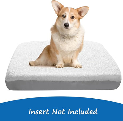 Dog Bed Covers Replacement Washable (Cover Only), Waterproof Dog Bed Covers Washable-Easy to Remove, Plush Dog Pillow Cover, Soft and Comfortable Puppy Pet Bed Cover