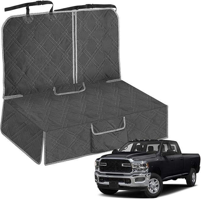sportuli Truck Front Seat Cover Replce for Ford F150 F250 and Dodge Ram 1500 2500 with Foldable Bucket Console 600D Oxford