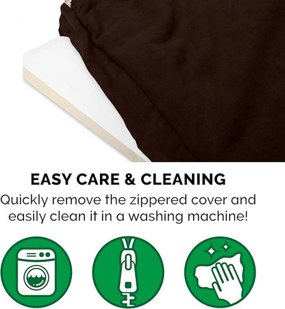 Furhaven Memory Foam Dog Bed for Medium/Small Dogs w/ Removable Washable Cover 35 lbs