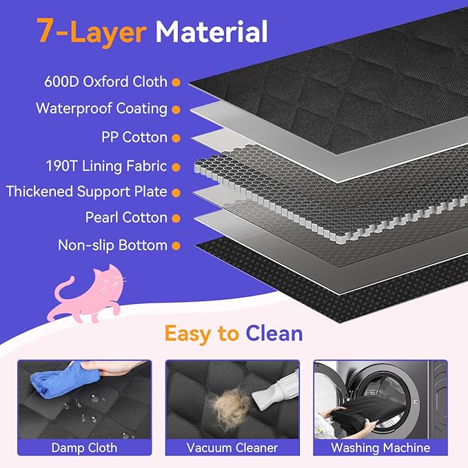 Back Seat Extender for Dogs 400lbs, Hard