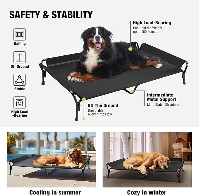 Veehoo Cooling Raised Dog Bed