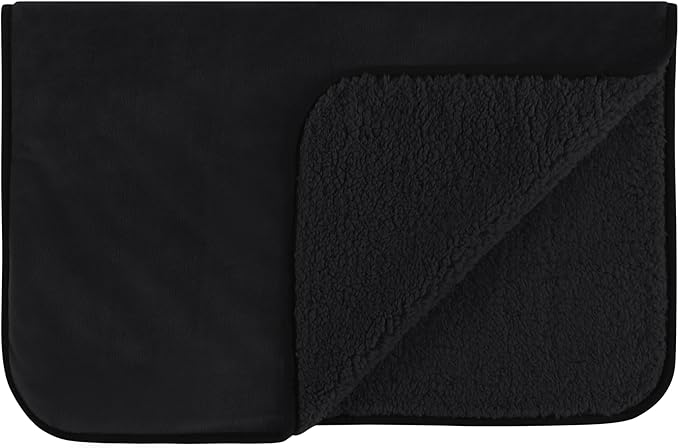 NICETOWN Waterproof Fleece Dog Blanket 50x60, Black
