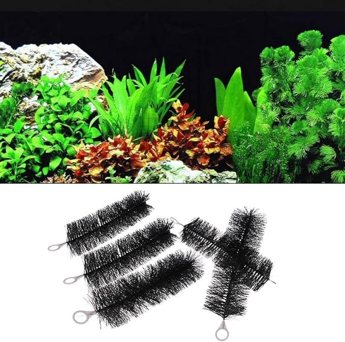 5pc Pond Filter Brush Pre-Filter Skimmer Brush - Black, 40cm