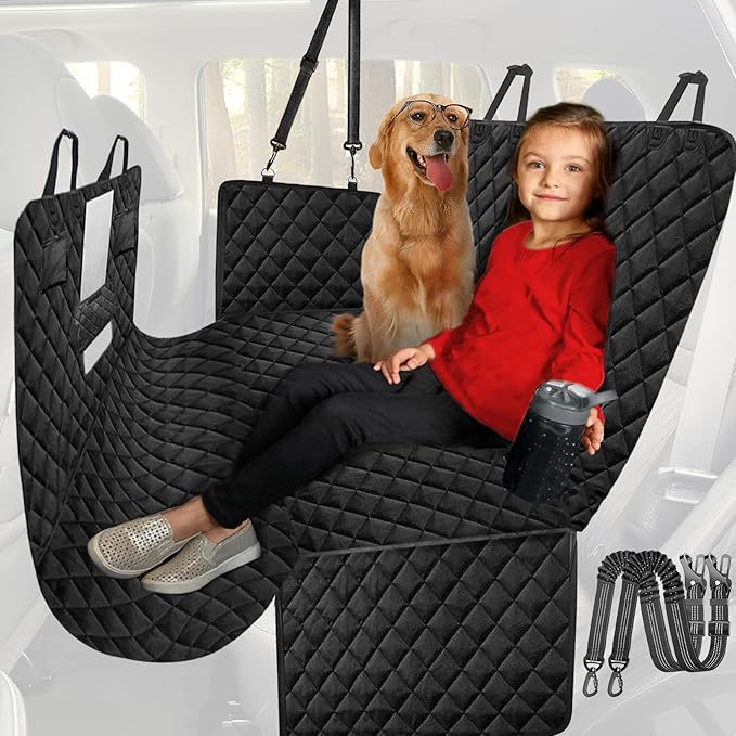 ELEGX 70" Wx94 L Oversized Dog Car Seat Cover 200 Lbs 600D Heavy