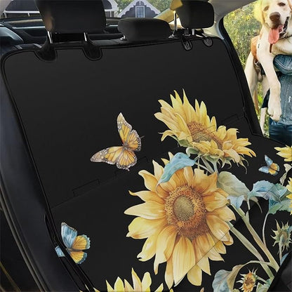 AFPANQZ Sunflower Dog Cat Seat Cover for Cars