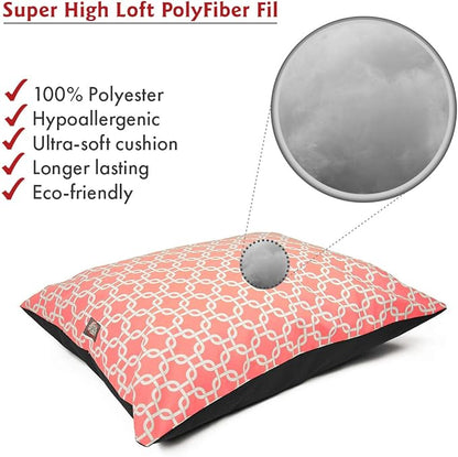 Majestic Pet Rectangle Medium Dog Bed Washable – Non Slip Comfy Pet Bed – Dog Crate Bed Super Value Pillow Dog Bed – Dog Kennel Bed for Sleeping 35 x 28 Inch