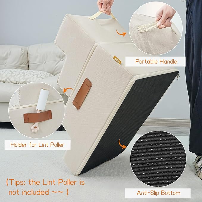 Supet Tall Dog Stairs for Small Medium Large Dogs to Get on Bed