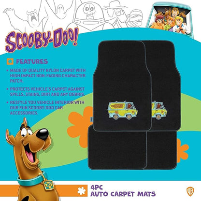 BDK Scooby Doo Complete Car Accessories Set – Dog Front Seat Covers with Hammock Back Seat Protector