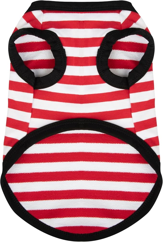 Paiaite Dog Striped Shirt Happy Color Cotton Sleeveless