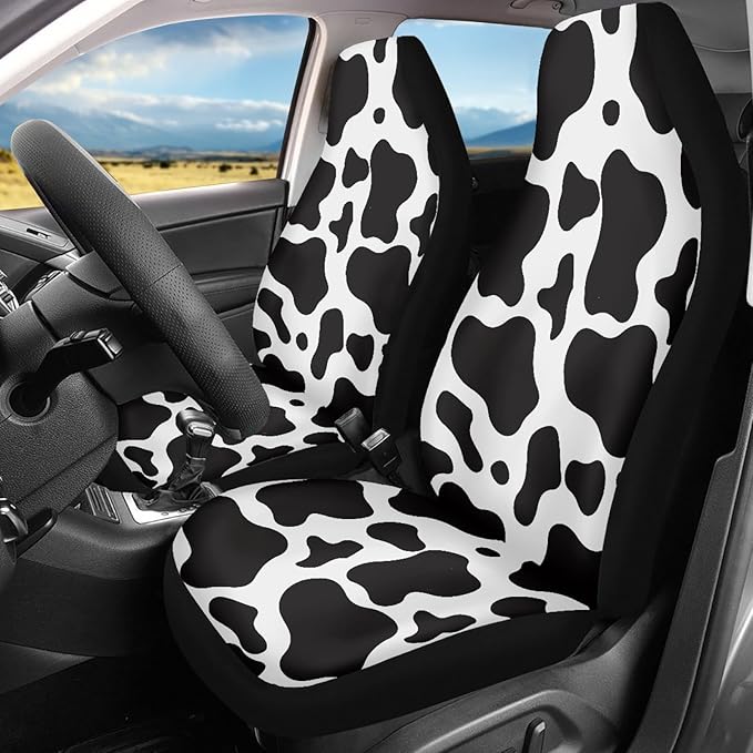 Cow Printed Car Seat Cover for Women Men