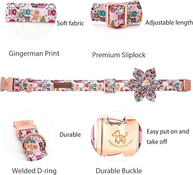 Elegant little tail Dog Collar with Flower