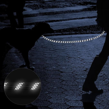 Heavy Duty Dog Leash for Large Medium Small Breed Dogs Handle,4/5/6 FT Holder,Black,1/2 inch