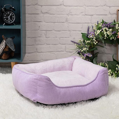 Hollypet Rectangle Plush Dog Bed Cat Bed Self-Warming Pet Bed